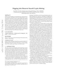 However, crypto mining from home is still an option for other popular cryptocurrencies in 2021. Pdf Digging Into Browser Based Crypto Mining