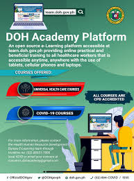 Aug 17, 2011 · the philippines is a land rich in natural resources, scenic locales, and friendly smiles. Department Of Health Philippines Start Learning Today Learn Grow And Develop New Skills Through The Doh E Learning Academy Platform Https Learn Doh Gov Ph Which Offers Cpd Accredited Courses On The Universal Health Care And