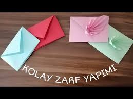 Kagittan Kolay Zarf Nasil Yapilir Kolay Zarf Yapma Modelleri Youtube Tableware Napkins