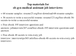Volunteered at a local hospital for 3 semesters. Ob Gyn Medical Assistant Resume Sample Pdf Ebook Free Download