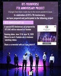 Bts Uae Army Our Youniverse Bts 7th Anniversary Facebook