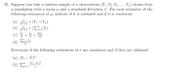 Solved I Have The Following Notes Unbiased An Estimator Chegg Com
