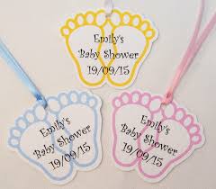 These clever baby shower gifts won't break the bank — but will still make a new parent's life easier. Personalised Baby Shower Footprint Favour Gift Tags