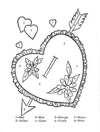 Pictures, crafts, hearts, cards and cupid valentines coloring pages, sheets and pictures. Color By Number Valentine Coloring Pages Valentines Day Coloring Page Valentine Coloring