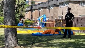 Police are trying to locate multiple suspects who investigators say indiscriminately fired gunshots into a crowd at a toddler's birthday party in rexdale on saturday night, wounding four people. Pzifvcvt9w0h M
