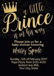 Royal Black And Gold Baby Shower Decorations Little Prince Baby Shower Invitation Prince Black And Gold Etsy In 2020 Prince Baby Shower Invitations Prince Baby Shower Cinderella Baby Shower