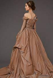Brown Wedding Dress Made Of Rich Tafetta Luxury Ball Dress Etsy In 2021 Brown Wedding Dress Ball Dresses Royal Wedding Dress