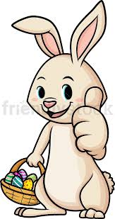 Easter Bunny Thumbs Up Cartoon Clipart Vector Friendlystock Cute Easter Bunny Cartoon Clip Art Easter Bunny
