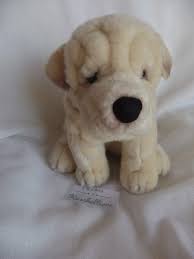 leosco uni toys pluschtier hund faltenhund shar pei ca 20