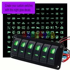 Find or build the right switch panel for your boat and get the personalized touch you want and need. Frentaly Led Light Waterproof Marine Boat Car Switch Panel 6 Gang Indicator 5 Pin On Off Rocker Switch Custom Decal Sticker Assembly Sports Fitness Boating Sailing Emosens Fr