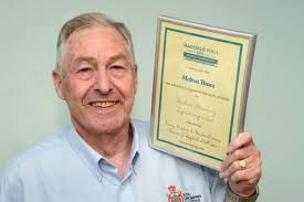 Moving speeches as volunteers pick up cheques from 2019 Make It Happen  funding scheme