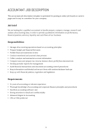 Primary responsibilities include supervision of daily and period end processes preparing, period. Corporate Accountant Job Description Tablon