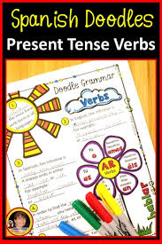 Spanish Doodles Present Tense Verbs Present Tense Verbs Spanish How To Speak Spanish