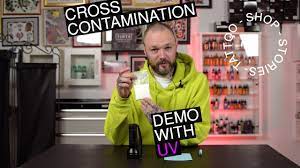 Yang zhuo @ kings cross tattoo parlour. Tattoo Shop Stories Cross Contamination Demonstration With Uv Powder Youtube