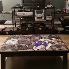 Nintendo Custom Nes Retro Video Game Controller Coffee Table Retro Video Games Game Room Family Game Room