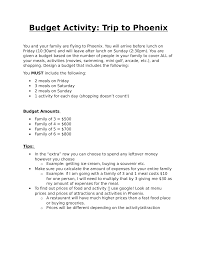 Grade 6 Budget Activity Ninja Plans Budgeting Health Resources How To Plan