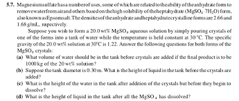 1.it can be applied in paper industry, rayon and silk industry. Solved Magnesium Sulfate Has A Number Of Uses Some Of Wh Chegg Com
