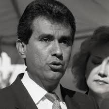 Richard Alatorre speaking to newscasters, Los Angeles, 1985 — Calisphere