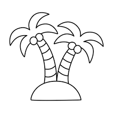 ilustração em vetor de palmeiras na ilha em fundo branco. 8631074 Vetor no  Vecteezy