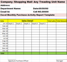 4 Best Excel Monthly Report Template Excel Word Templates