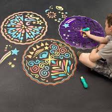 Mandala Chalkscapes Sidewalk Chalk Stencils Art Kits For Kids Art Kit Stencils For Kids