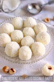 3 Ingredient Raffaello Coconut Balls Happy Foods Tube Recipe Coconut Recipes Coconut Desserts Sweet Recipes
