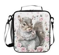 Amazon.com: BOENLE Fiambrera gris rosa rosa para niños y niñas, bolsa de  almuerzo aislada para niños, enfriador térmico para niños, correa para el  ...