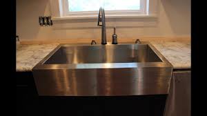 Kitchen sink stainless steel, 33 x 22 inch black farmhouse sink, single bowl sink apron front, bar sink r10 radius 10 inch deep farm sink, nano brushed finish 2.0 out of 5 stars 1 $389.90 $ 389. Apron Front Farmhouse Kitchen Sinks Youtube