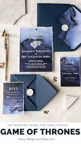 Game Of Thrones Wedding Invitations Margoandbees Weddinginvitationsideas Gameofthroneswedding Nerdwedd Geek Wedding Invitations Geek Wedding Nerd Wedding