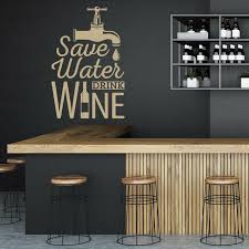 Browse our selection of kitchen wall murals and find the perfect design for you—created by our read more. Save Water Wine Quote Wall Decal Decor Music Bar Vinyl Kitchen Wall Stickers Modern Wall Murals For Dining Room Decoration Y314 Wall Stickers Aliexpress
