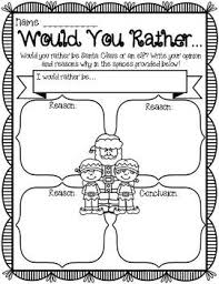Opinion Writing Would You Rather Be Santa Or An Elf Graphic Organizer Templatefor More Produc Christmas Opinion Writing Opinion Writing Opinion Writing Prompts