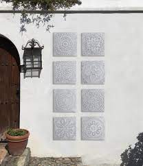 10 Decorative Tiles Ceramic Tiles For Outdoor Wall Art Like Etsy Outdoor Wall Art Outdoor Wall Decor Ceramic Wall Art