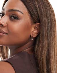 Kingsley Ryan hoop earrings with cutout star charm in sterling silver