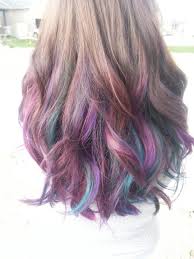 A48bcc656a688248a6e4c94dfac5be15 Purple Highlights Underneath Turquoise Highlights Jpg 540 720 Underlights Hair Purple Highlights Brown Hair Dip Dye Hair