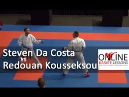 Et le français restera à jamais le premier, puisque c'est la première fois que le karaté figure au programme. Steven Da Costa Fra Vs Redouan Kousseksou Mar Karate1 Premier League Dutch Open 2015 Youtube