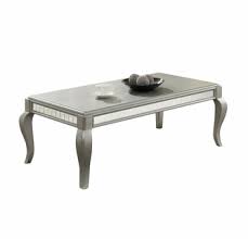 Shop coffee tables at target. Francesca Silver Wood Coffee Table With Mirrored Trim By Acme