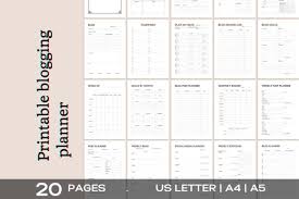 Printable Blogger Planner 20 Pages Graphic by AmitDebnath ...