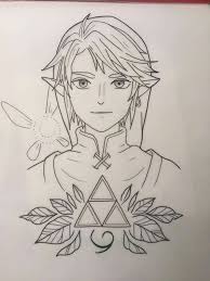 Pin By Ashley Akers On Tattoos Zelda Drawing Zelda Tattoo Sketches