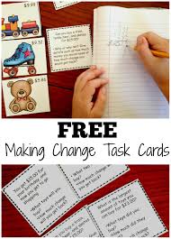 Here Are Free Counting Change Worksheets For A Little Extra Practice Task Cards Free Teaching Money Money Activities