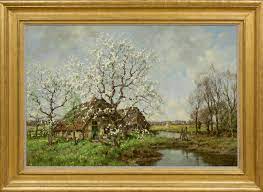 Luppens & cie / bruxelles; Arnold Marc Gorter Paintings For Sale Pear Blossom At The Vordense Beek