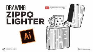 Drawing Zippo Lighter In Adobe Illustrator Zippo Lighter Creative T Shirt Design Zippo