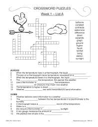 Complete A Weather Themed Crossword Puzzle In This Free Activity From Rainbow Horizons Publishing A Weather Worksheets Weather Instruments Worksheet Template