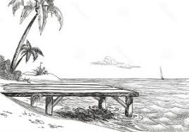 Pencil Easy Sketches Beach Drawing Download 13 beach pencil draw free vectors.