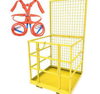 YITAMOTOR 43"x45"Forklift Safety Cage Basket Safety Cage 2 Person Work  Platform 1400 LBS0