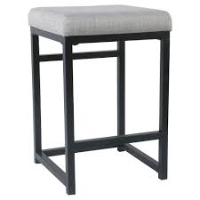 Painted wood, metal, rattan, upholstered, leather, etc. Open Back Metal Counter Height Barstool Light Gray Homepop Target