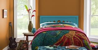 Boho chic design draws inspiration from the carefree, bohemian mystique of a world traveler. Boho Chic Bedroom Orange Bedroom Gallery Behr Canada