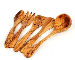 Beldinest Set Of 5 Wooden Kitchen Utensils Spoon Fork And Set Of 2 Spatulats Ladle Wooden Kitchen Utensils Olive Wood Kitchen Utensils