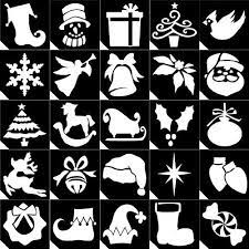 25pc Glitter Tattoo Stencil Christmas Sensationallychic Stencils Glitter Tattoo Stencils Glitter Tattoo Diy Tattoo