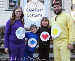 Ours were made out of whatever we could find last minute at the local thrift shop! Diy Care Bear Costume Suburban Wife City Life