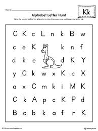 alphabet letter hunt letter k worksheet myteachingstation com